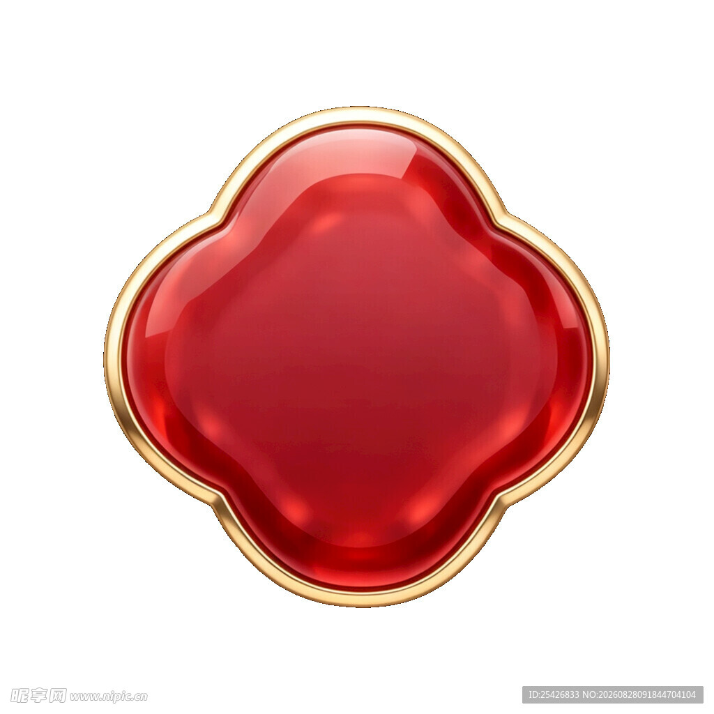 红宝石黄金色边框