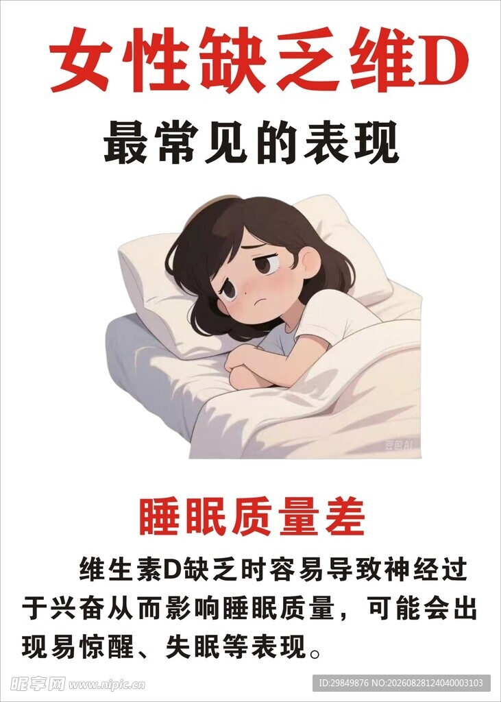 女性缺乏D的睡眠表现