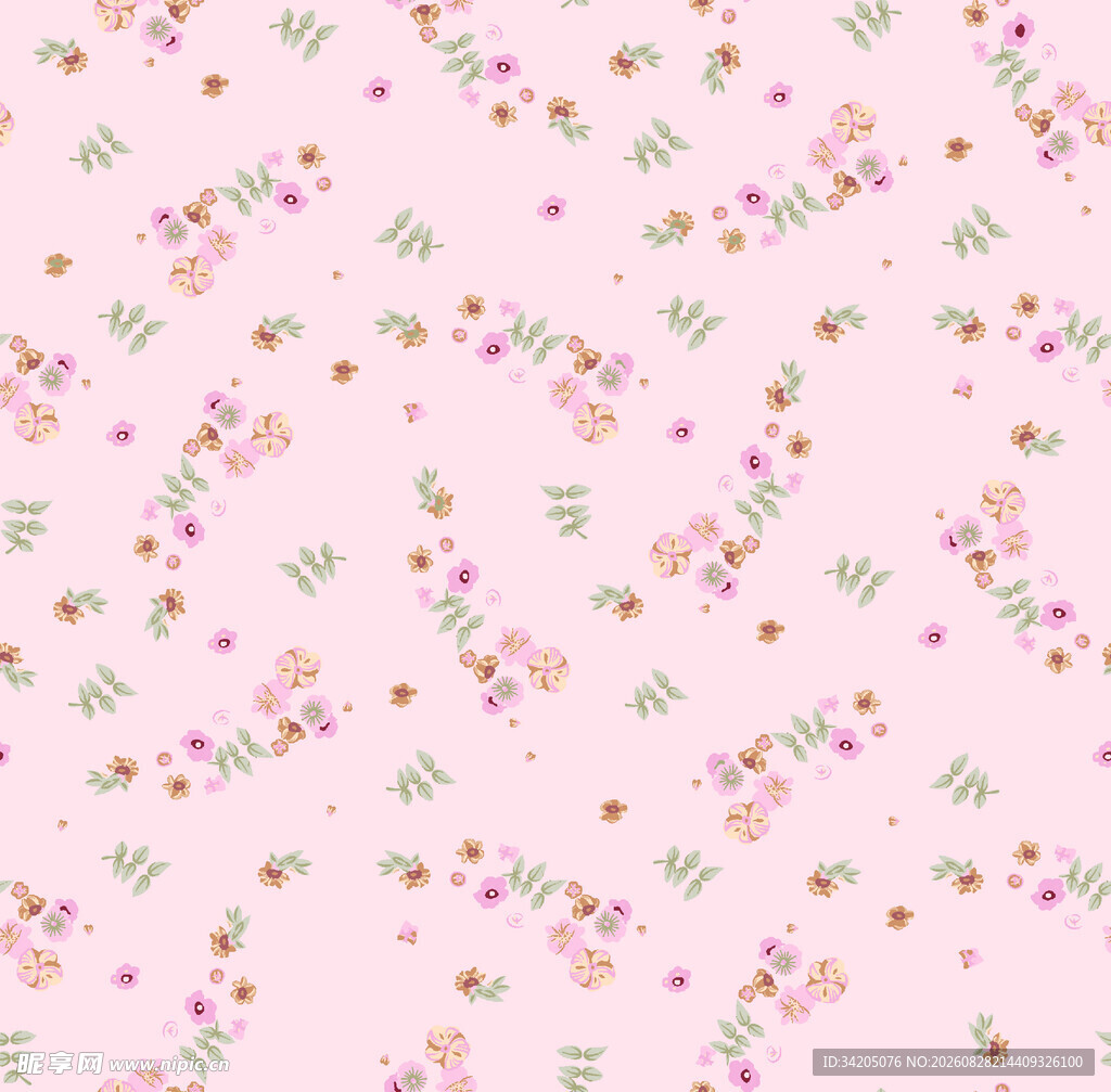粉色 碎花