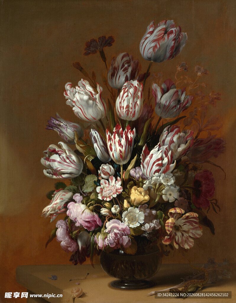 古典风格花卉静物油画