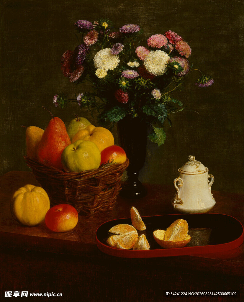 静物花卉水果油画作品