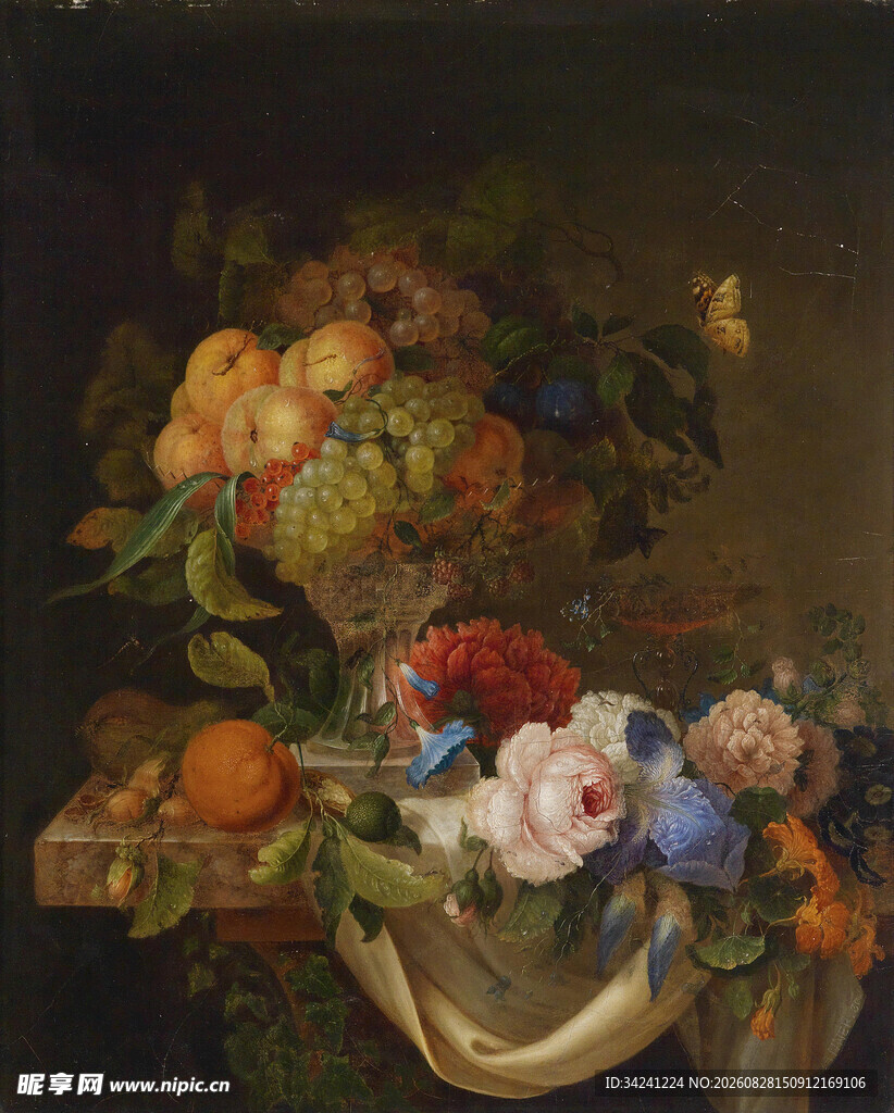 古典花卉静物油画