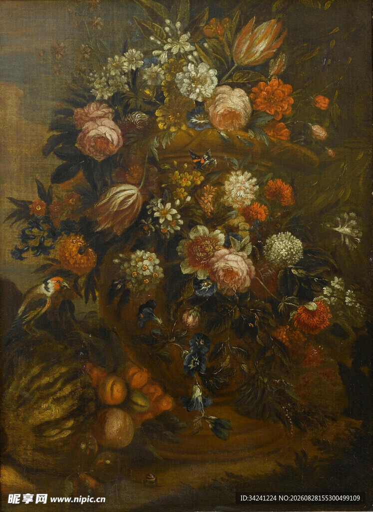 古典花卉静物油画