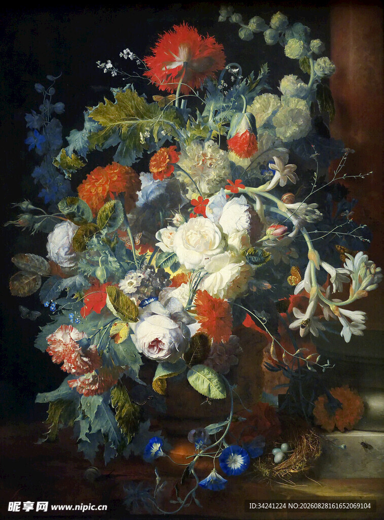 古典花卉静物油画