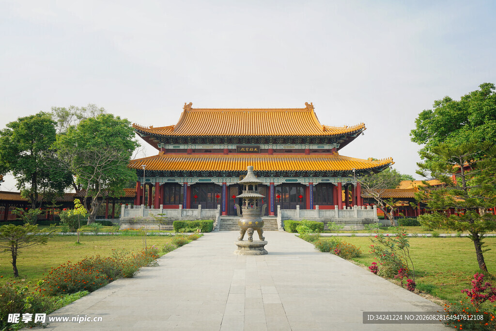 中式古典庙宇景观