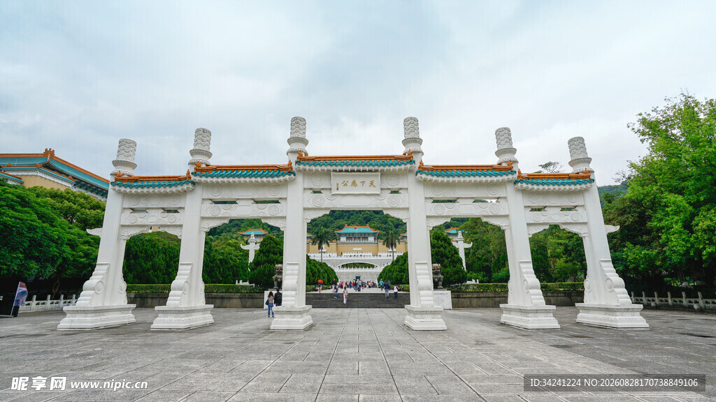 中式古典牌坊建筑景观
