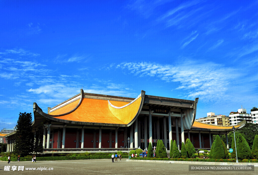 中式古建筑飞檐翘角美景