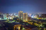 城市璀璨夜景俯瞰图
