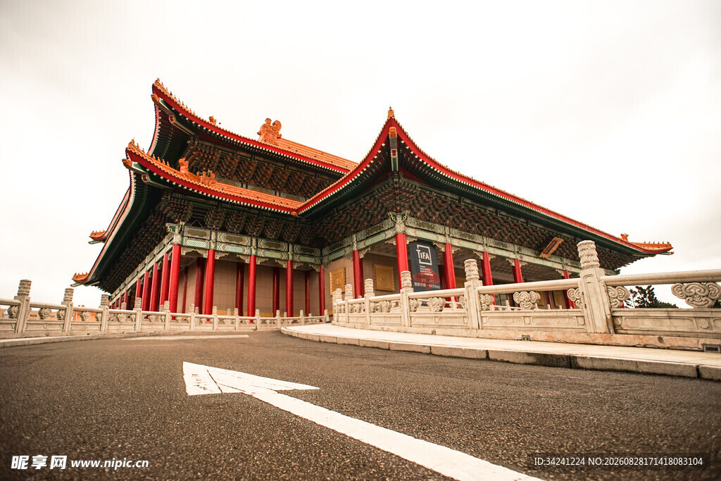 中式古建筑典雅屋顶景观