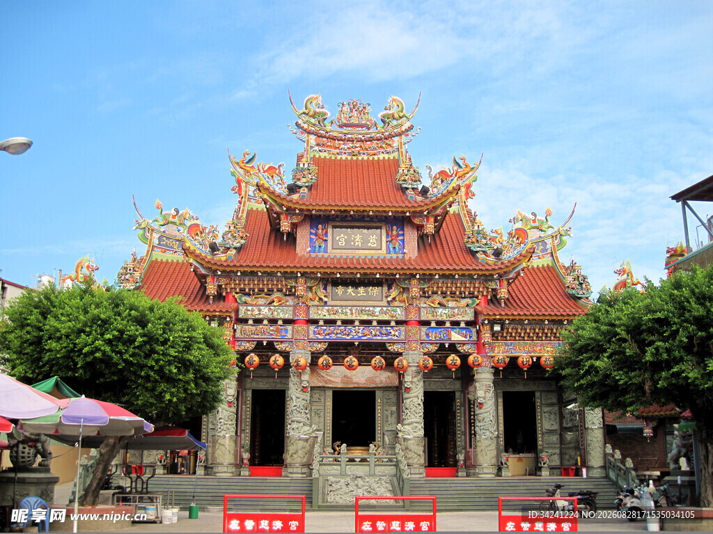传统中式庙宇建筑景观