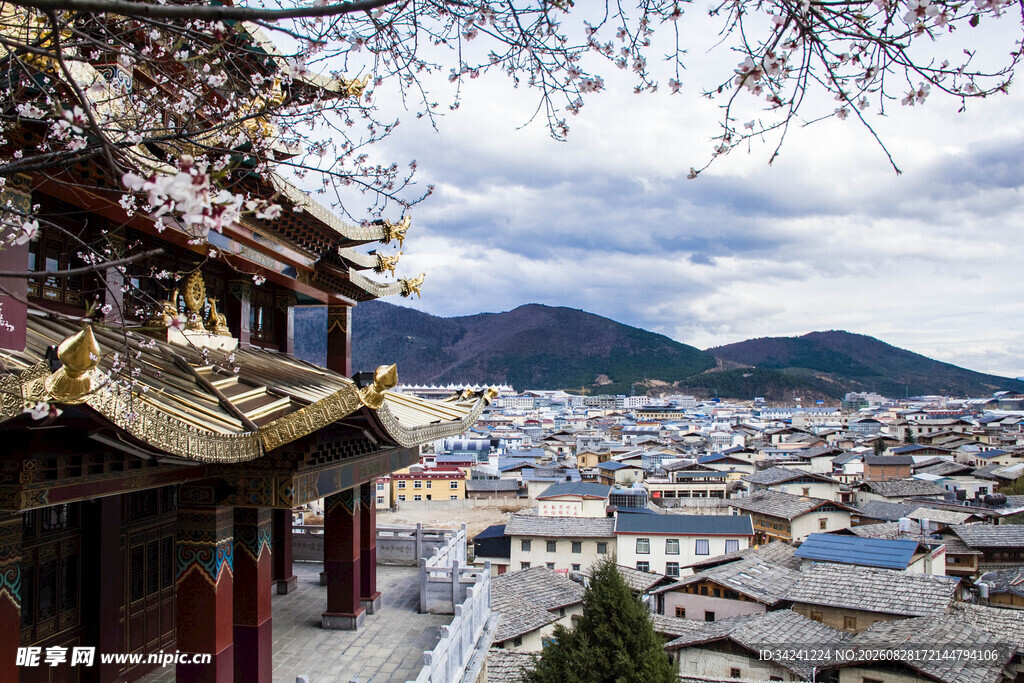 古建俯瞰丽江美丽景致