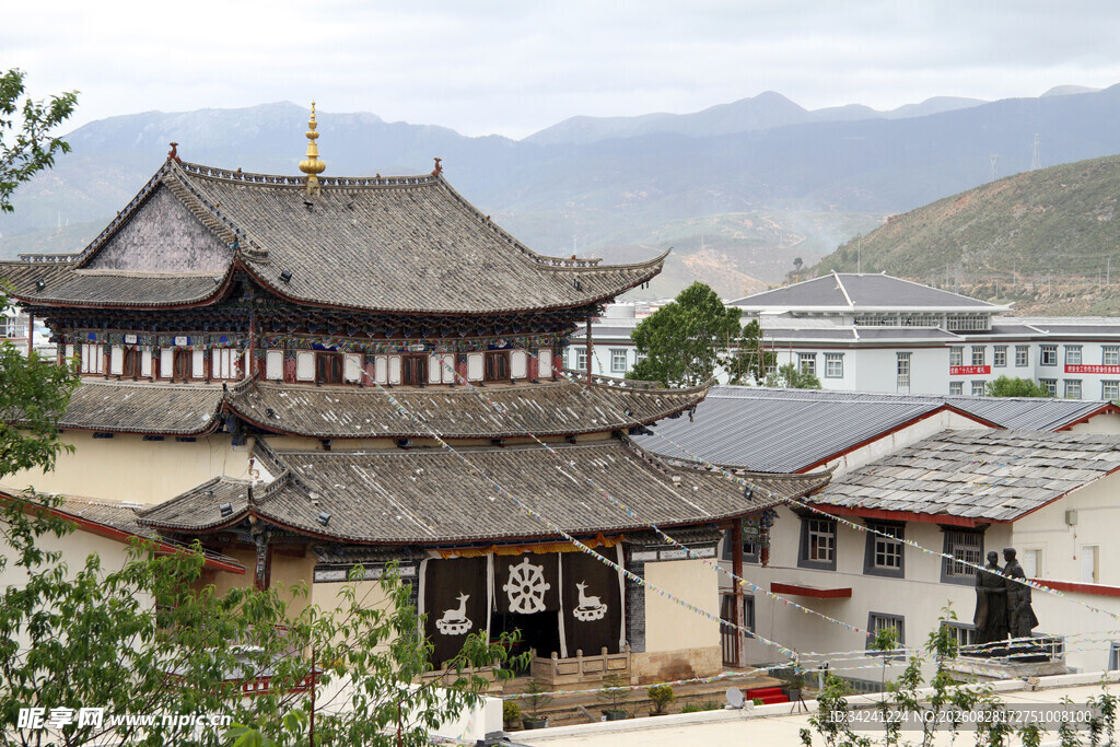 中式古建筑群风景