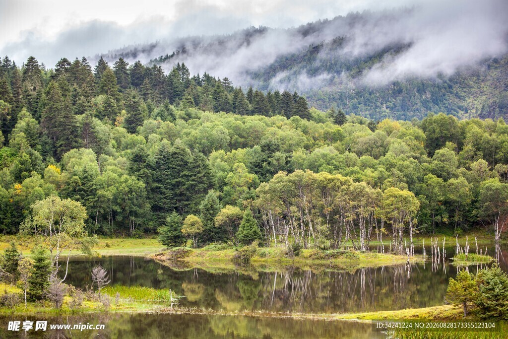 山林湖畔美景