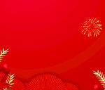 喜庆红色新年庆祝背景图