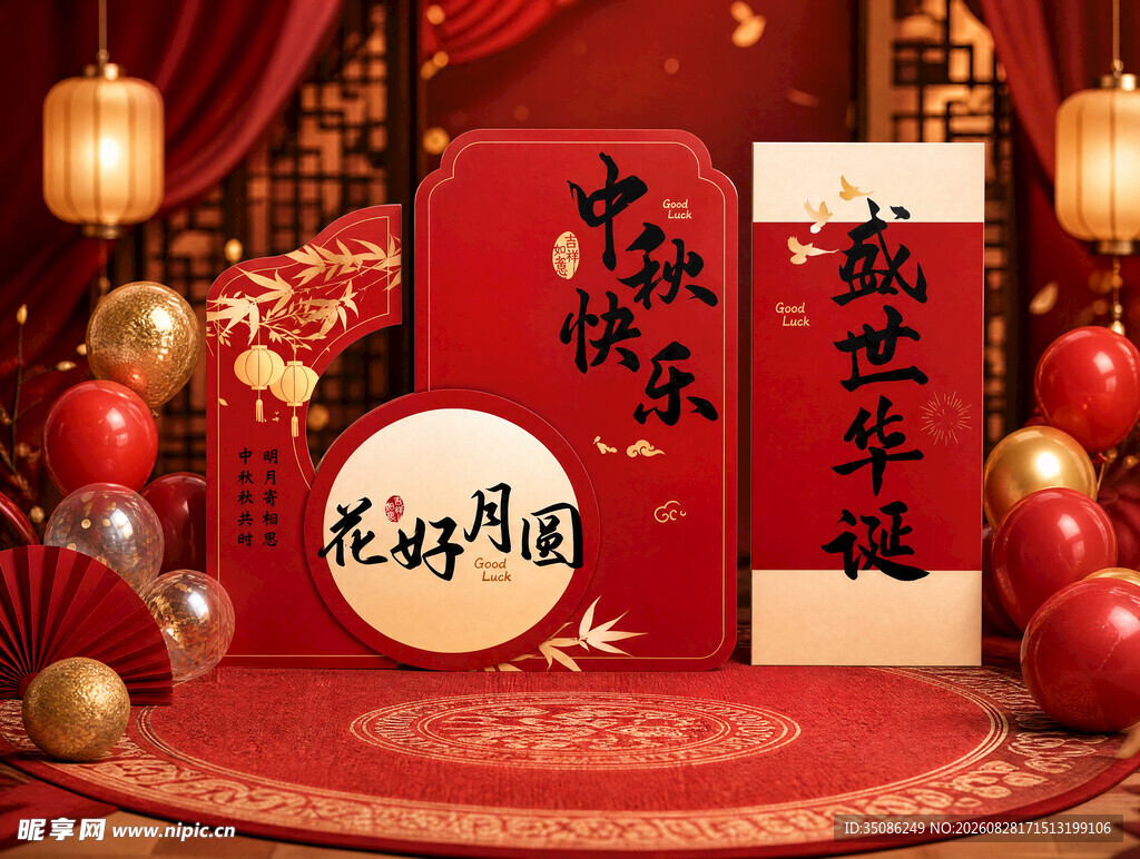 中秋美陈装饰  尽显节日氛围