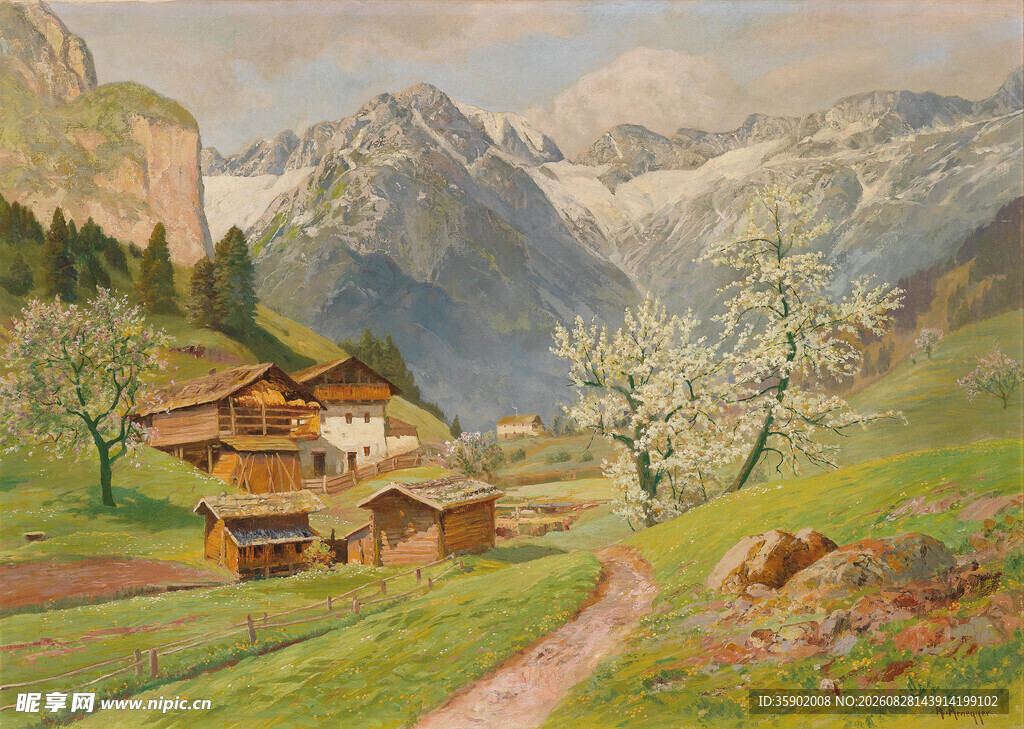 山间田园风光美景
