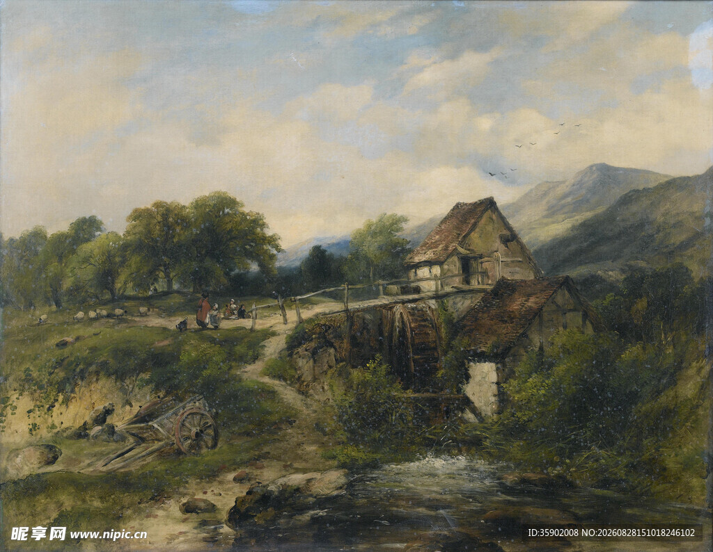 乡村风景油画