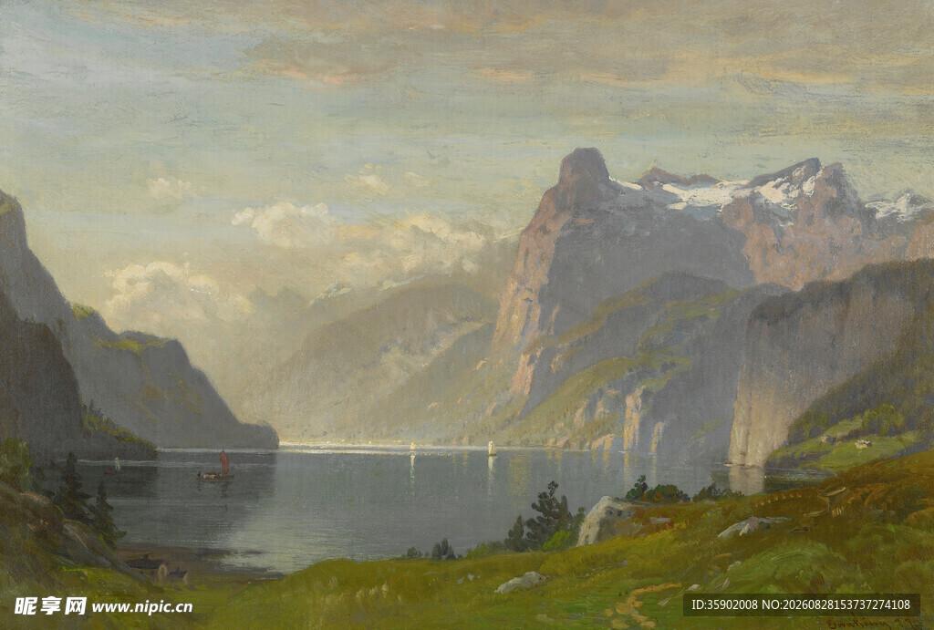山间湖畔美景