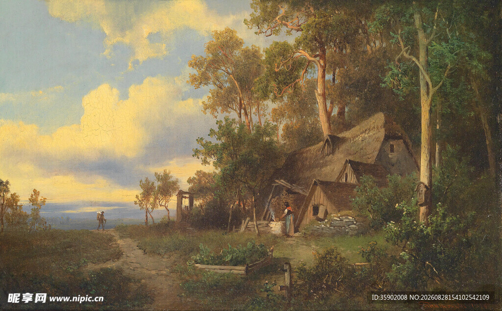 乡村黄昏美景