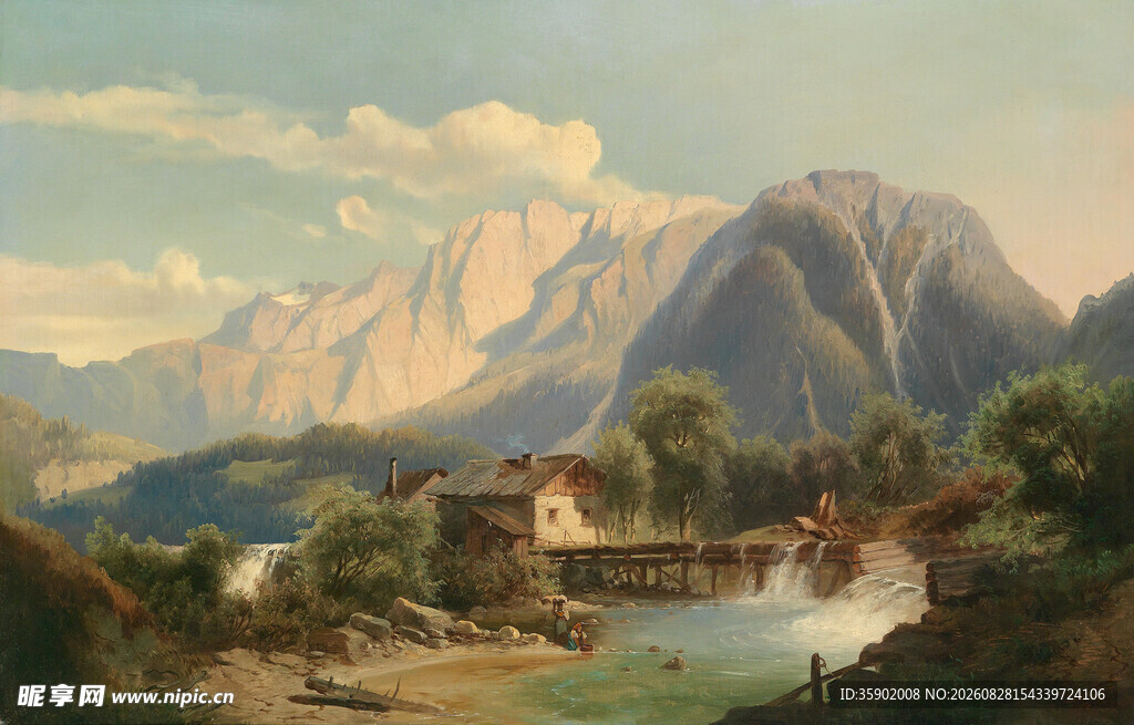 山间河畔美景