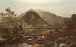 山间风景油画
