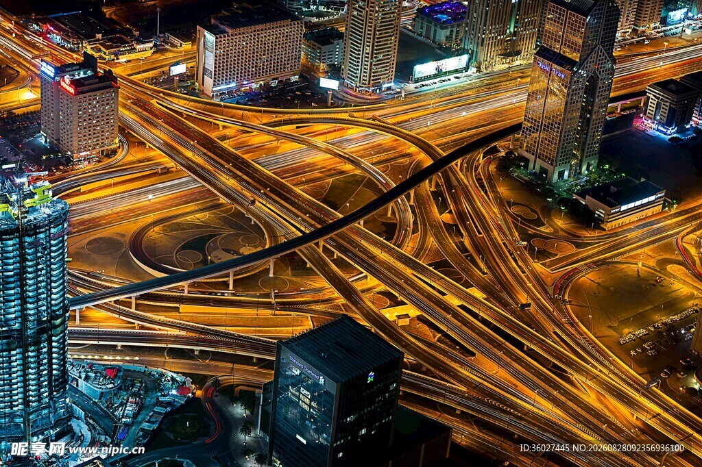 城市繁华立交夜景