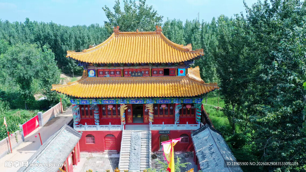 馆陶县斗姥宫中式古建筑寺庙景观