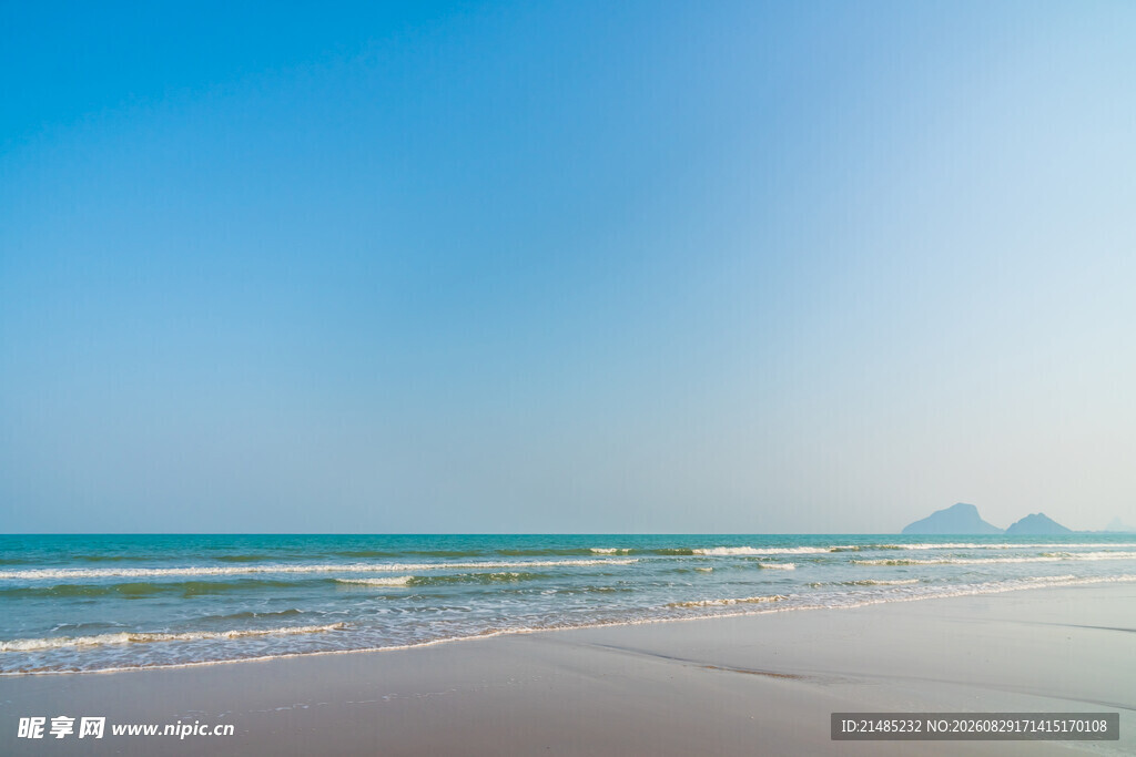 美丽海滨沙滩海景风光