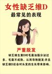 女性缺乏维D致严重脱发