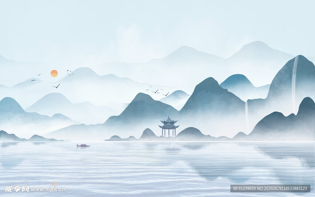 水墨山水画