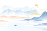 水墨山水画
