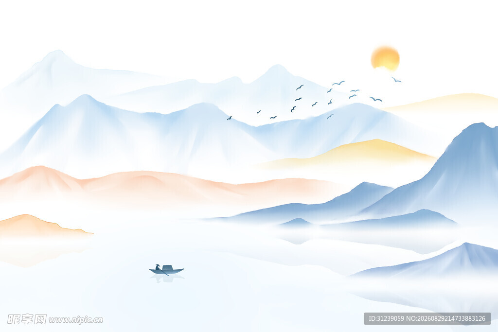 水墨山水画