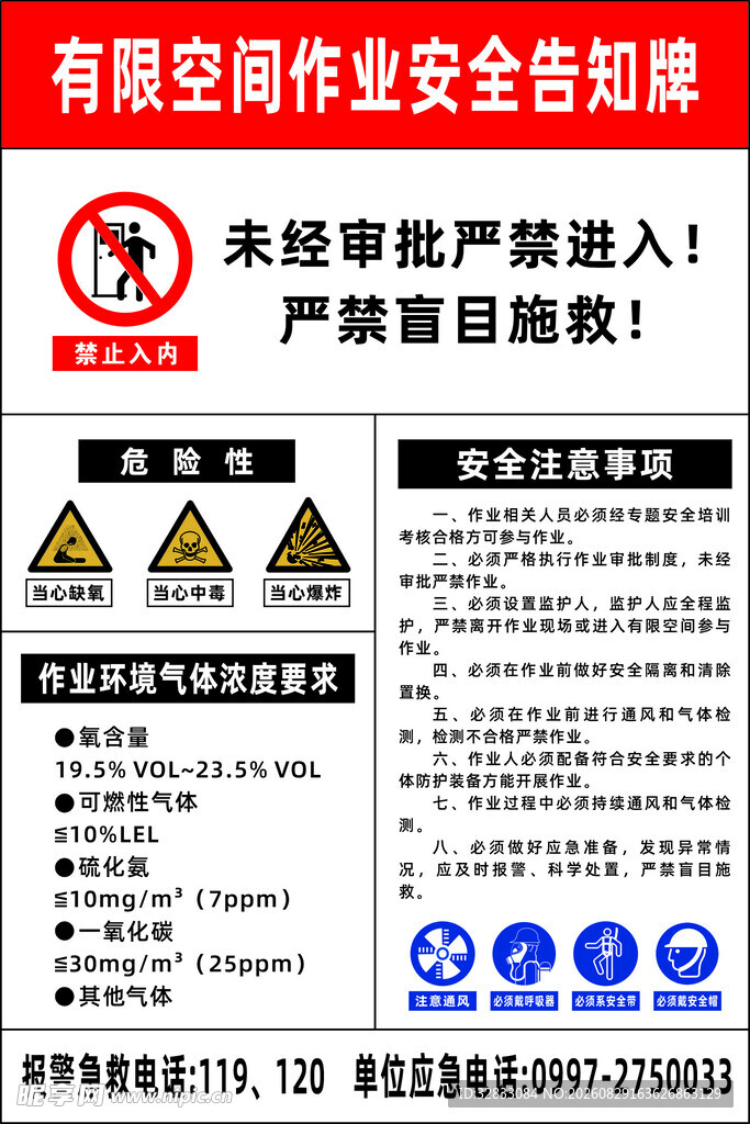 有限空间安全告知