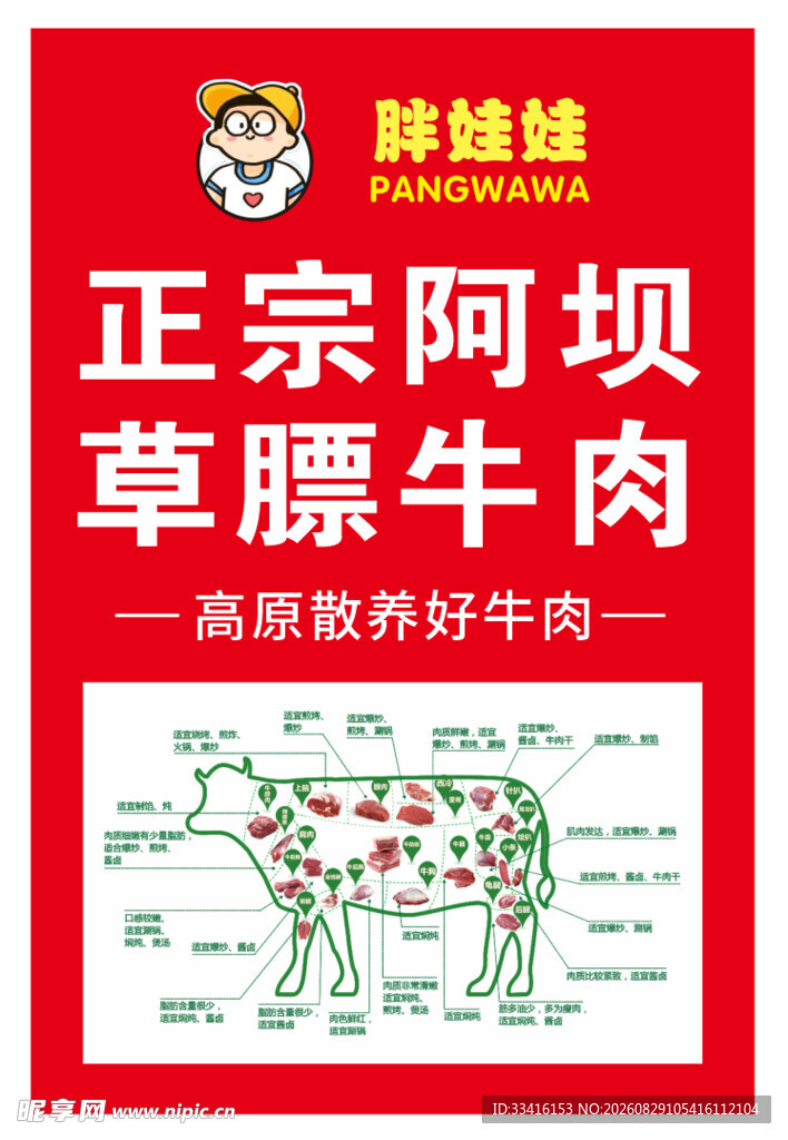 正宗阿坝草膘牛肉宣传图