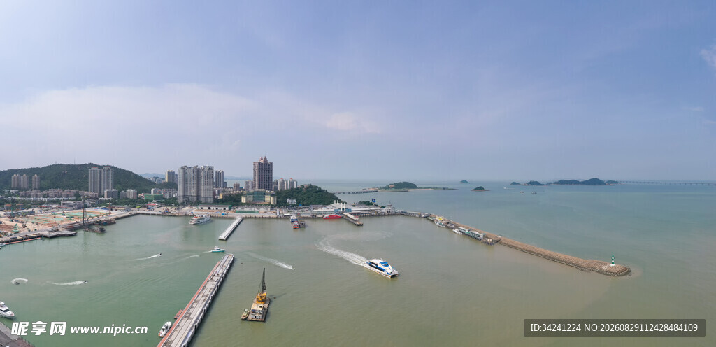 海滨城市美丽海岸线风光
