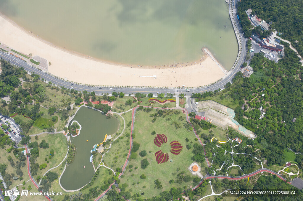 海滨度假胜地鸟瞰图