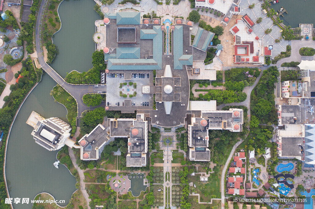 城市建筑群俯瞰景观