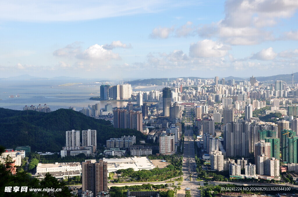 繁华都市天际线景观