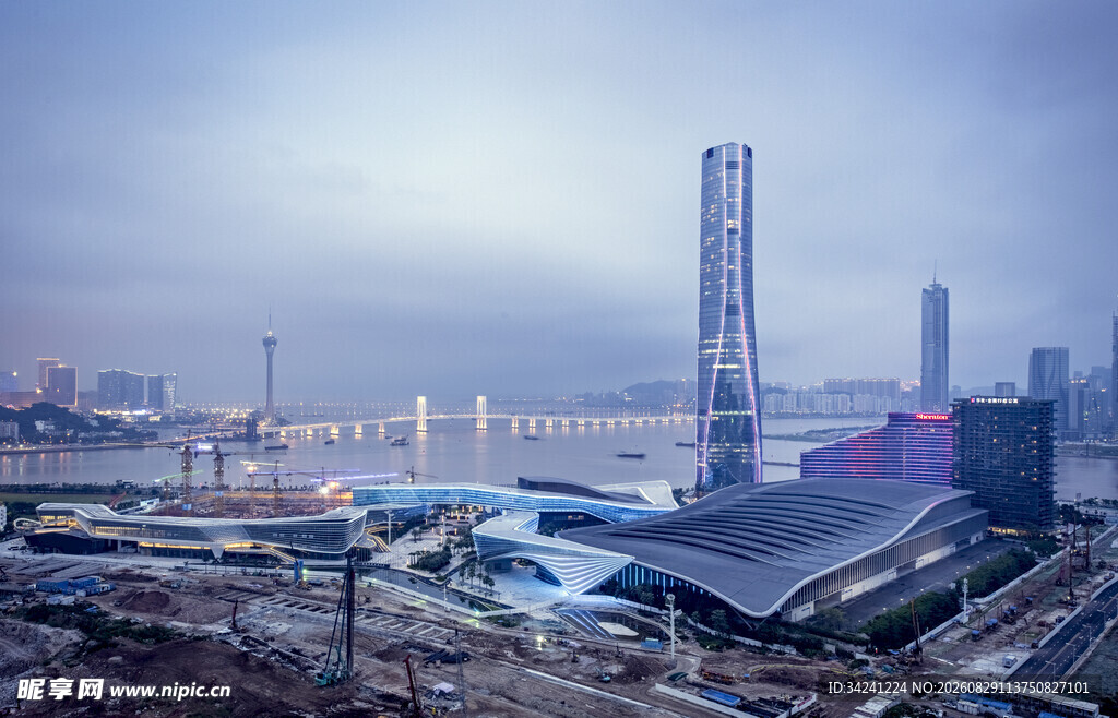 城市港口与桥梁景观