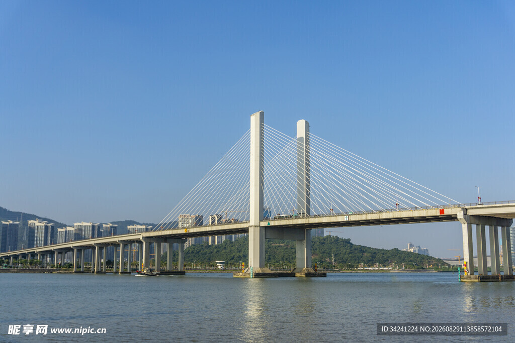 壮丽跨江大桥风景
