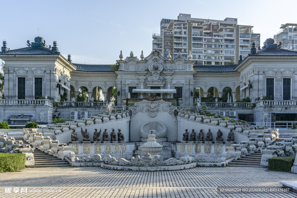 欧式精美喷泉建筑景观