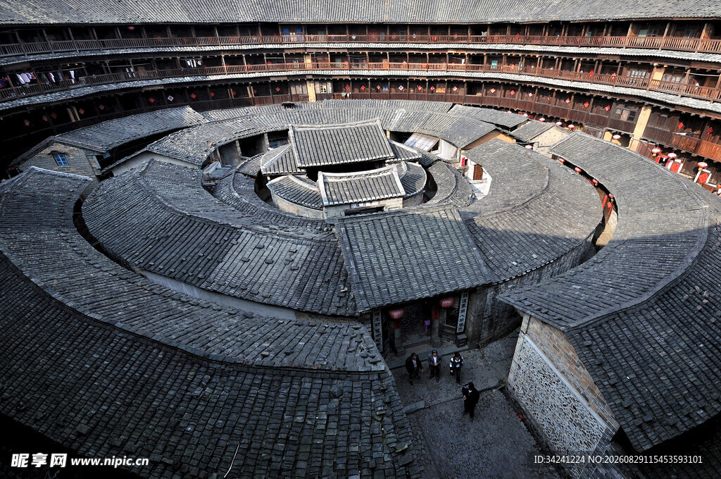 福建土楼独特建筑风貌