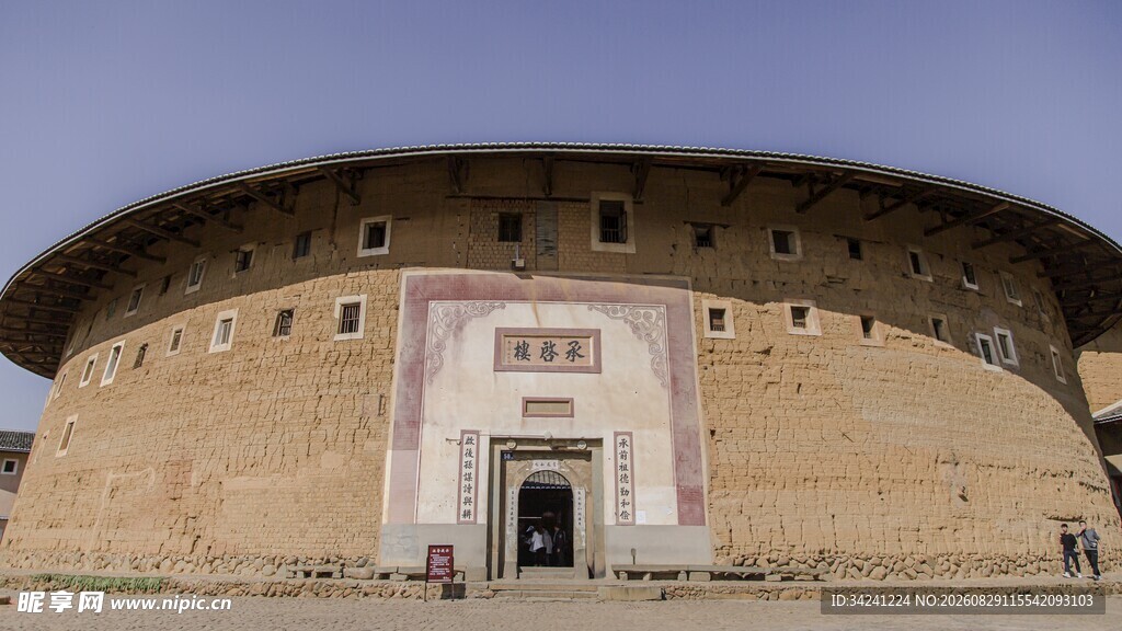 福建土楼圆形建筑景观