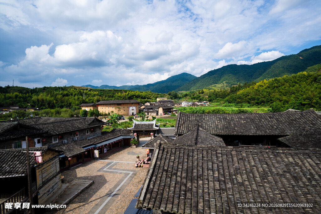 古村落屋顶风光