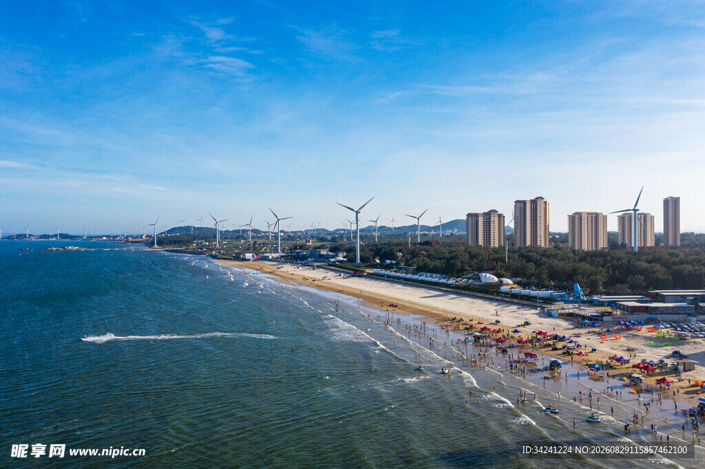 海滨城市美丽海岸线风光