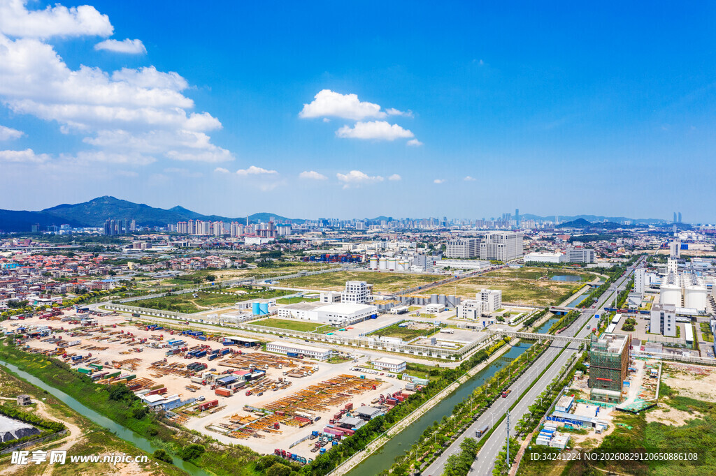 城市风光俯瞰图