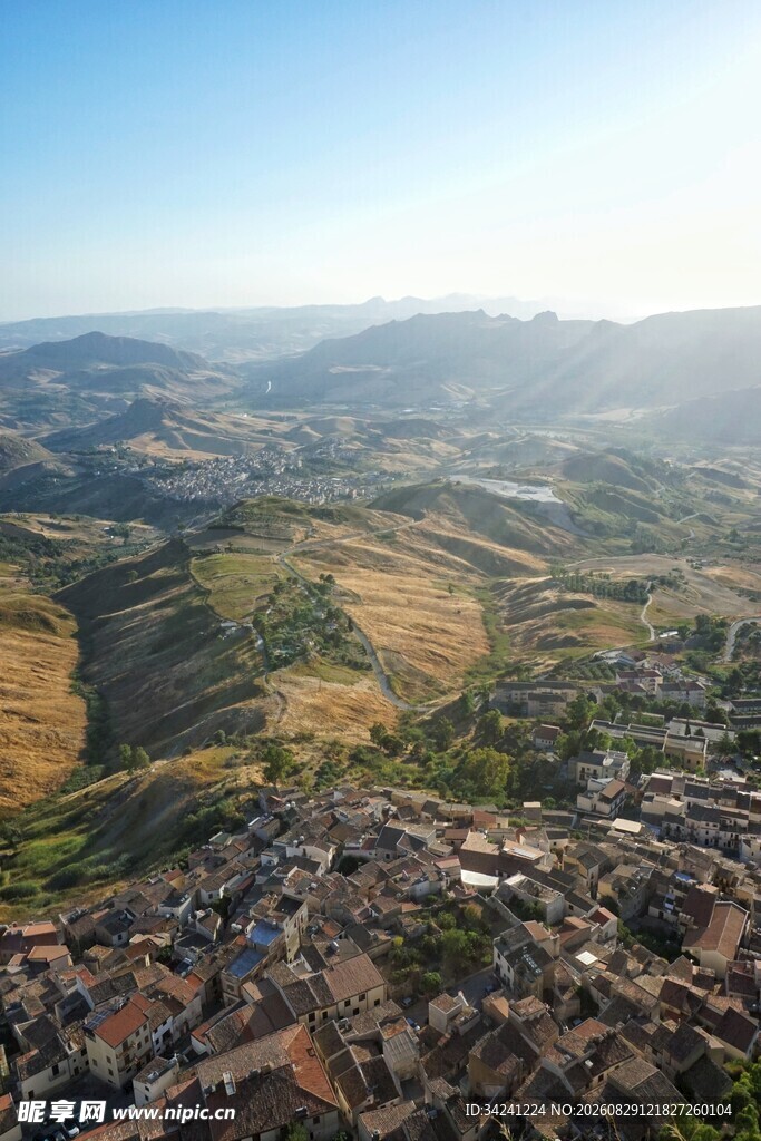 俯瞰乡村景色