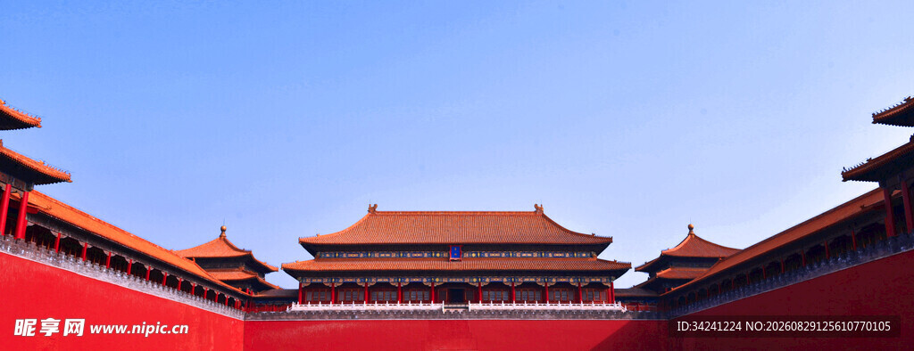 故宫红墙古建筑景观