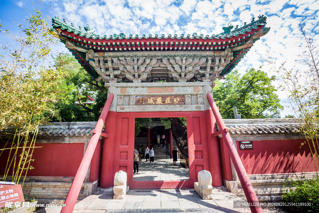 中式古典门楼建筑景观