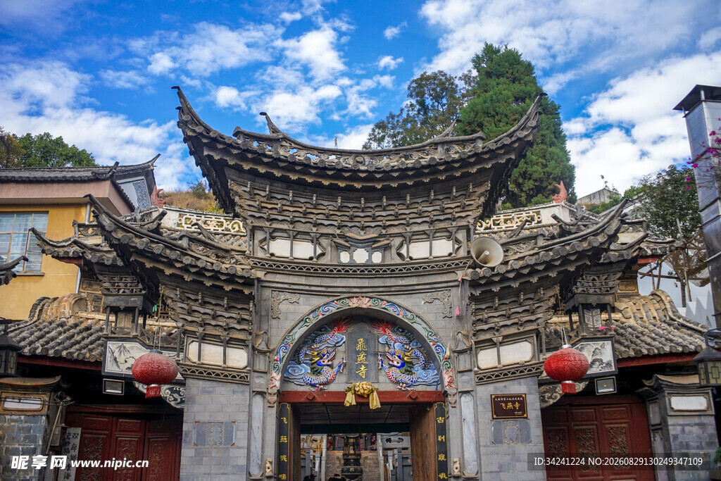 中式精美牌坊古建筑景观